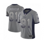 Men's Nike Dallas Cowboys #91 L. P. Ladouceur Limited Gray Rush Drift Fashion NFL Jersey