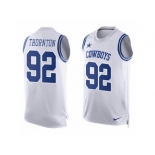 Men's Nike Dallas Cowboys #92 Cedric Thornton Limited White Player Name & Number Tank Top NFL Jersey