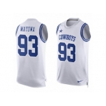 Men's Nike Dallas Cowboys #93 Benson Mayowa Limited White Player Name & Number Tank Top NFL Jersey