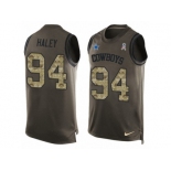 Men's Nike Dallas Cowboys #94 Charles Haley Limited Green Salute to Service Tank Top NFL Jersey