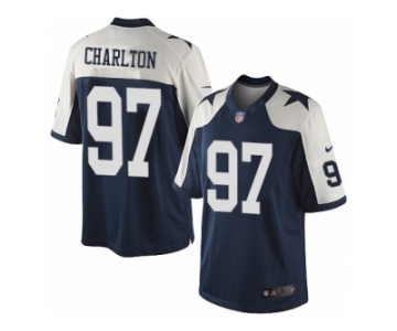 Men's Nike Dallas Cowboys #97 Taco Charlton Limited Navy Blue Throwback Alternate NFL Jersey