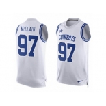 Men's Nike Dallas Cowboys #97 Terrell McClain Limited White Player Name & Number Tank Top NFL Jersey