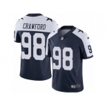 Men's Nike Dallas Cowboys #98 Tyrone Crawford Vapor Untouchable Limited Navy Blue Throwback Alternate NFL Jersey