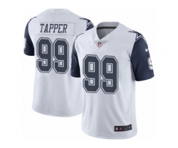 Men's Nike Dallas Cowboys #99 Charles Tapper Limited White Rush NFL Jersey