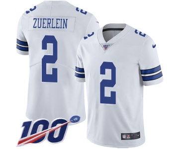 Nike Cowboys #2 Greg Zuerlein White Men's Stitched NFL 100th Season Vapor Untouchable Limited Jersey