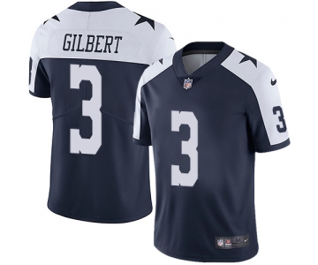 Nike Cowboys #3 Garrett Gilbert Navy Blue Thanksgiving Men's Stitched NFL Vapor Untouchable Limited Throwback Jersey