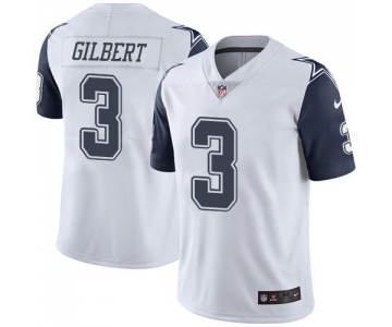 Nike Cowboys #3 Garrett Gilbert White Men's Stitched NFL Limited Rush Jersey