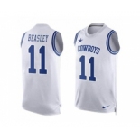 Nike Dallas Cowboys #11 Cole Beasley White Men's Stitched NFL Limited Tank Top Jersey