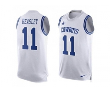 Nike Dallas Cowboys #11 Cole Beasley White Men's Stitched NFL Limited Tank Top Jersey