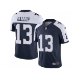 Nike Dallas Cowboys #13 Michael Gallup Navy Blue Thanksgiving Men Stitched NFL Vapor Untouchable Limited Throwback Jersey