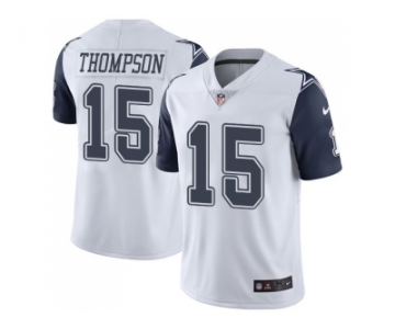Nike Dallas Cowboys #15 Deonte Thompson White Men Stitched NFL Limited Rush Jersey