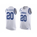 Nike Dallas Cowboys #20 Darren McFadden White Men's Stitched NFL Limited Tank Top Jersey