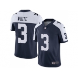 Nike Dallas Cowboys #3 Mike White Navy Blue Thanksgiving Men Stitched NFL Vapor Untouchable Limited Throwback Jersey