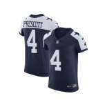 Nike Dallas Cowboys #4 Dak Prescott Navy Blue Thanksgiving Men Stitched NFL Vapor Untouchable Throwback Elite Jersey