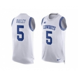 Nike Dallas Cowboys #5 Dan Bailey White Men's Stitched NFL Limited Tank Top Jersey