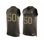 Nike Dallas Cowboys #50 Sean Lee Green Men's Stitched NFL Limited Salute To Service Tank Top Jersey