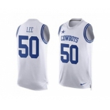 Nike Dallas Cowboys #50 Sean Lee White Men's Stitched NFL Limited Tank Top Jersey