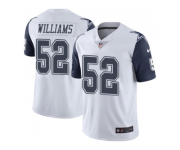 Nike Dallas Cowboys #52 Connor Williams White Men Stitched NFL Limited Rush Jersey