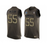 Nike Dallas Cowboys #55 Rolando McClain Green Men's Stitched NFL Limited Salute To Service Tank Top Jersey