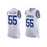 Nike Dallas Cowboys #55 Rolando McClain White Men's Stitched NFL Limited Tank Top Jersey