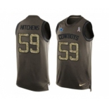 Nike Dallas Cowboys #59 Anthony Hitchens Green Men's Stitched NFL Limited Salute To Service Tank Top Jersey