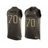 Nike Dallas Cowboys #70 Zack Martin Green Men's Stitched NFL Limited Salute To Service Tank Top Jersey