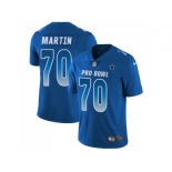 Nike Dallas Cowboys #70 Zack Martin Royal Men Stitched NFL Limited NFC 2018 Pro Bowl Jersey