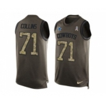 Nike Dallas Cowboys #71 La'el Collins Green Men's Stitched NFL Limited Salute To Service Tank Top Jersey