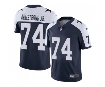 Nike Dallas Cowboys #74 Dorance Armstrong Jr. Navy Blue Thanksgiving Men Stitched NFL Vapor Untouchable Limited Throwback Jersey