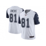 Nike Dallas Cowboys #81 Terrell Owens White Men Stitched NFL Limited Rush Jersey