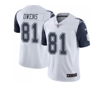 Nike Dallas Cowboys #81 Terrell Owens White Men Stitched NFL Limited Rush Jersey