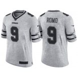 Nike Dallas Cowboys #9 Tony Romo 2016 Gridiron Gray II Men's NFL Limited Jersey