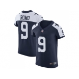 Nike Dallas Cowboys #9 Tony Romo Navy Blue Thanksgiving Men Stitched NFL Vapor Untouchable Throwback Elite Jersey