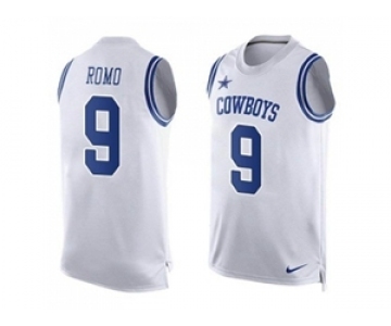 Nike Dallas Cowboys #9 Tony Romo White Men's Stitched NFL Limited Tank Top Jersey