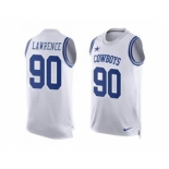 Nike Dallas Cowboys #90 Demarcus Lawrence White Men's Stitched NFL Limited Tank Top Jersey