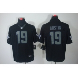 nike nfl dallas cowboys #19 miles austin black jerseys(impact limited)