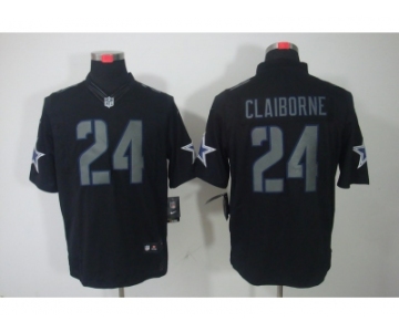 nike nfl dallas cowboys #24 morris claiborne black jerseys(impact limited)