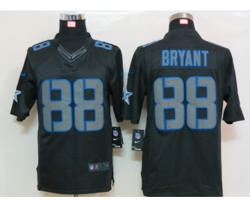 nike nfl dallas cowboys #88 dez bryant black jerseys(impact limited)