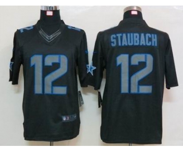 nike nfl jerseys dallas cowboys #12 staubach black[nike limited]