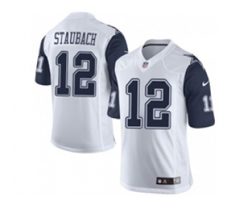 nike nfl jerseys dallas cowboys #12 staubach white[Limited throwback]