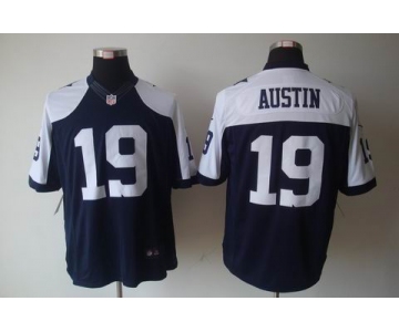 nike nfl jerseys dallas cowboys #19 austin blue[game limited throwback]