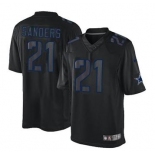 nike nfl jerseys dallas cowboys #21 sanders black[nike impact limited]