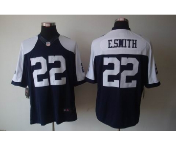 nike nfl jerseys dallas cowboys #22 e.smitth blue[game limited throwback]