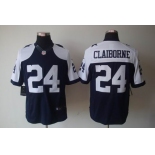 nike nfl jerseys dallas cowboys #24 claiborne blue[game limited throwback]