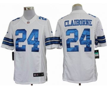 nike nfl jerseys dallas cowboys #24 claiborne white[nike limited]