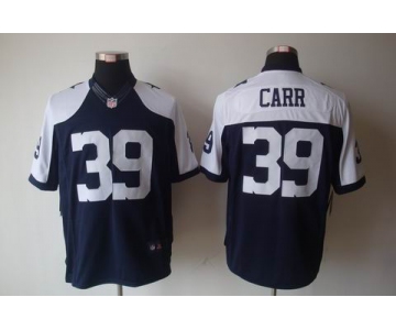 nike nfl jerseys dallas cowboys #39 carr blue(game limited throwback)