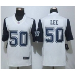 nike nfl jerseys dallas cowboys #50 sean lee white[Limited throwback]