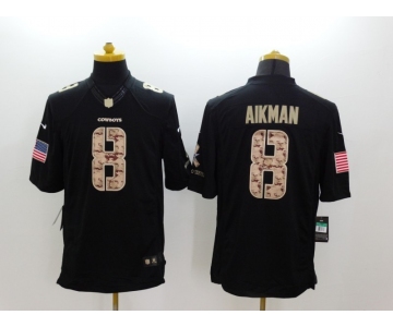 nike nfl jerseys dallas cowboys #8 aikman black[salute to service limited]