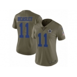 Women Nike Dallas Cowboys #11 Cole Beasley Limited Olive 2017 Salute to Service NFL Jersey