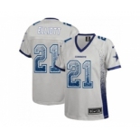 Women Nike Dallas Cowboys #21 Ezekiel Elliott Grey Stitched NFL Elite Drift Fashion Jersey